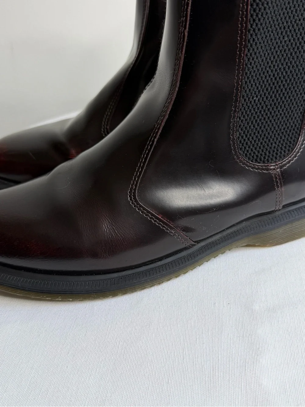 Dr. Martens Flora Men's Burgundy/Black Leather Chukka Boots